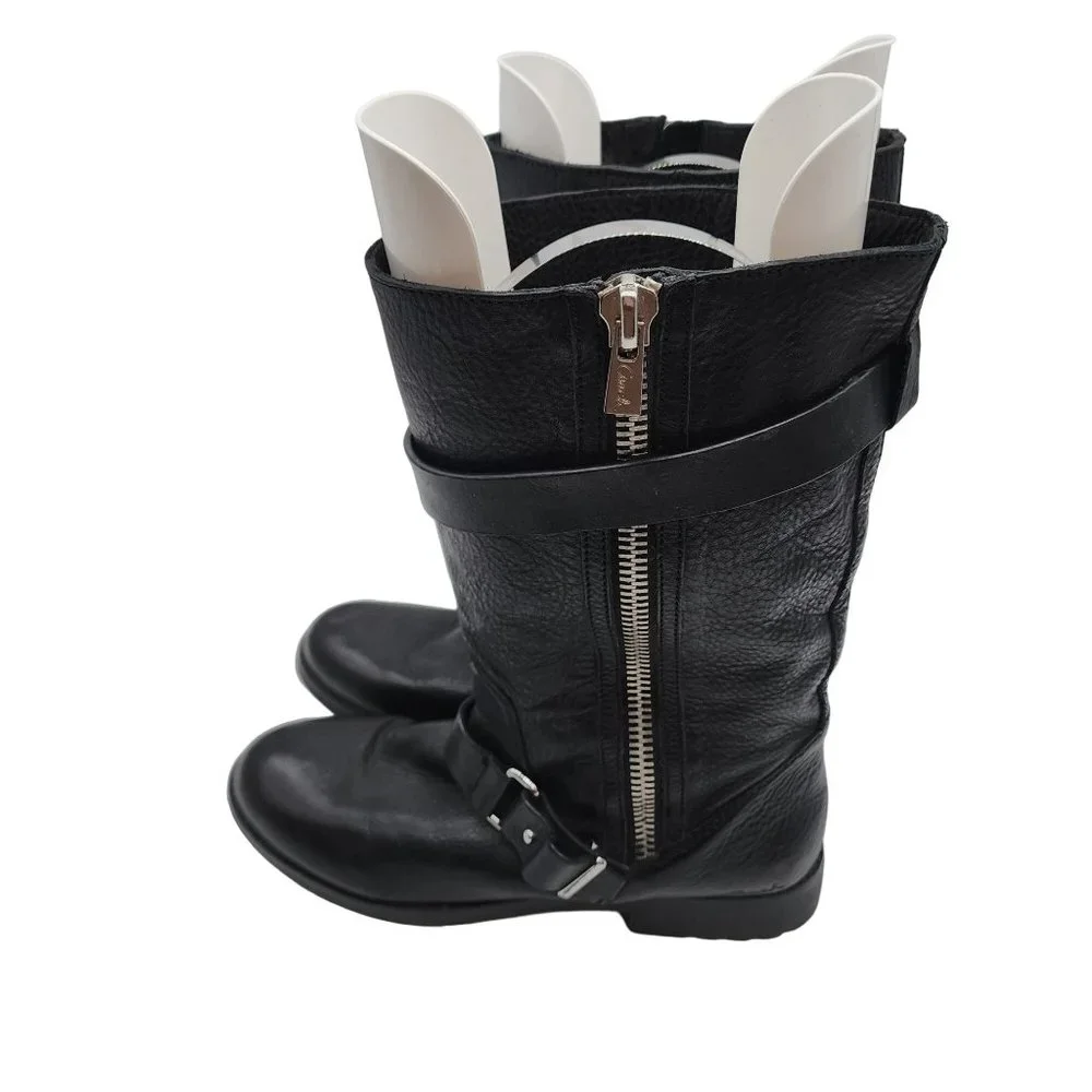 Coach Vanessa Leather Boots Moto Steampunk Goth Womens size 11B - Picture 3 of 7